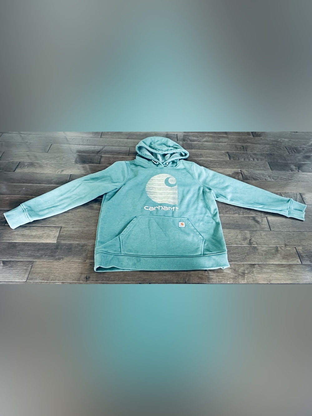 Carhartt Women’s Sz XL Slate Green Heather Rain Defender Relaxed Fit Hoodie